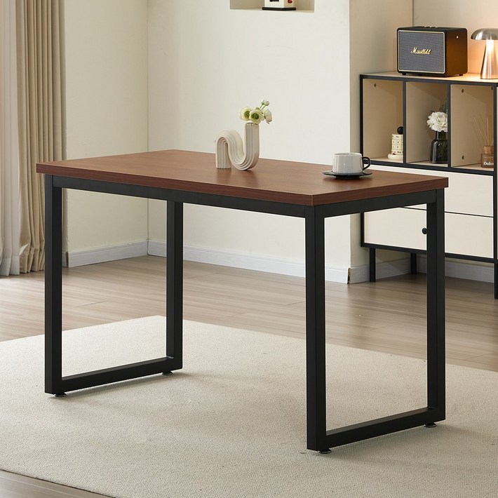 브라보가구 멀바우 사각형 2인 식탁 테이블 1200