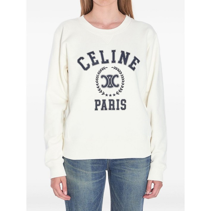 셀린느 로고 프린트 스웨트셔츠