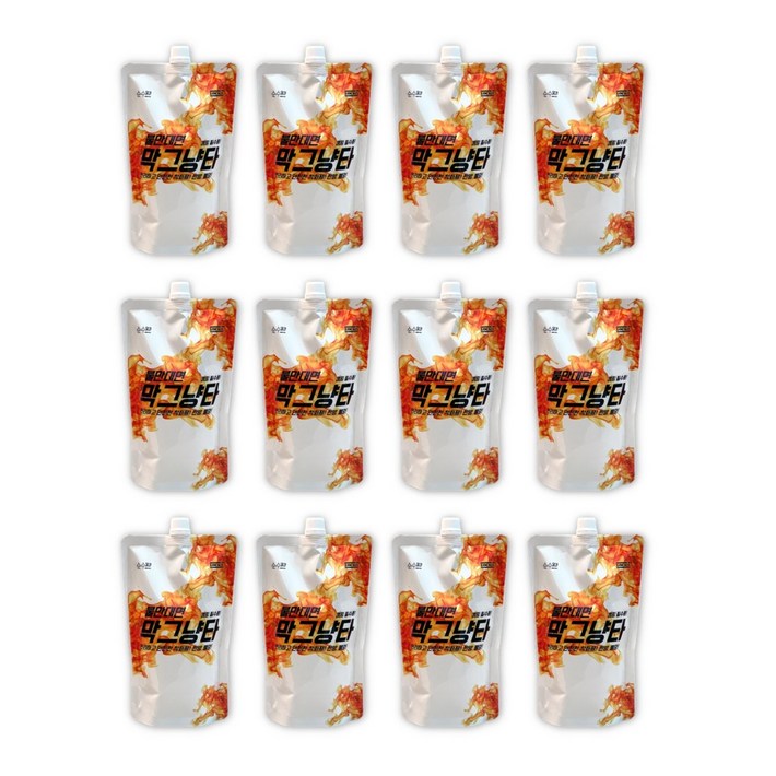 순수일상 막그냥타 착화제 파우치형, 12개, 500ml