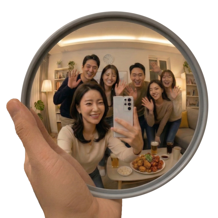 베르트폴 여행 셀카 촬영용 미니 볼록 손거울