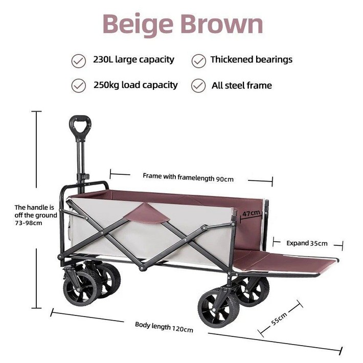 접이식 캠핑 웨건 폴딩카트 짐수레 백도어 오픈형