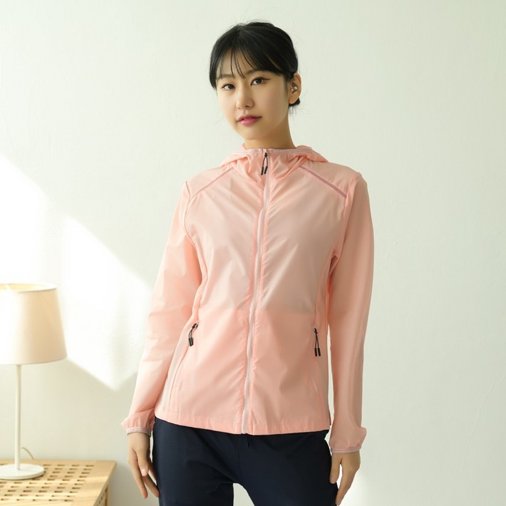 썬콜렉션 여성 초경량 등산 러닝 바람막이 자켓 홑겹 경량 여름 후드집업 썬콜렉션 여성 초경량 등산 러닝 바람막이 자켓 홑겹 경량 여름 후드집업