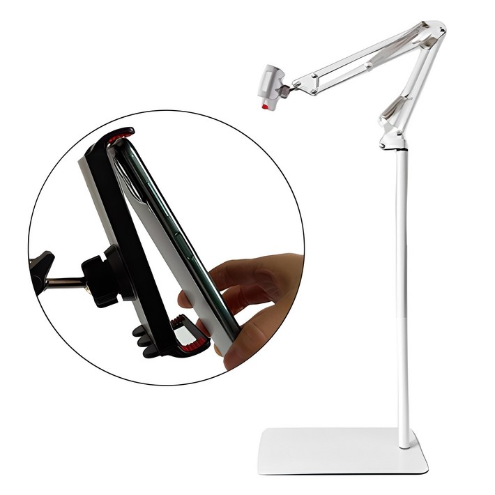 감성리빙 140cm 자바라 스탠드 탭 패드 태블릿 스마트폰 핸드폰 거치대 대형