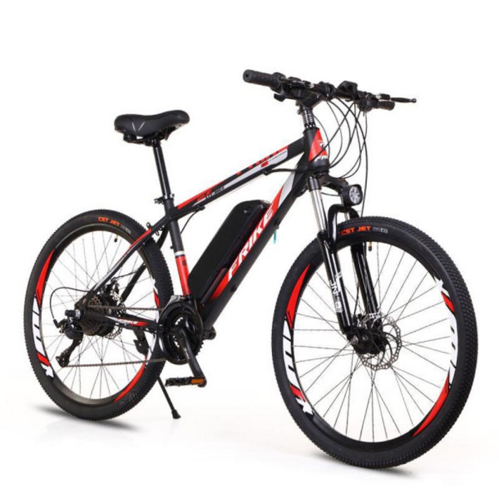FRIKE 26인치 변속 전기자전거 36V 250W 8AH PAS 스로틀 겸용 MTB자전거 88E0, 블랙레드