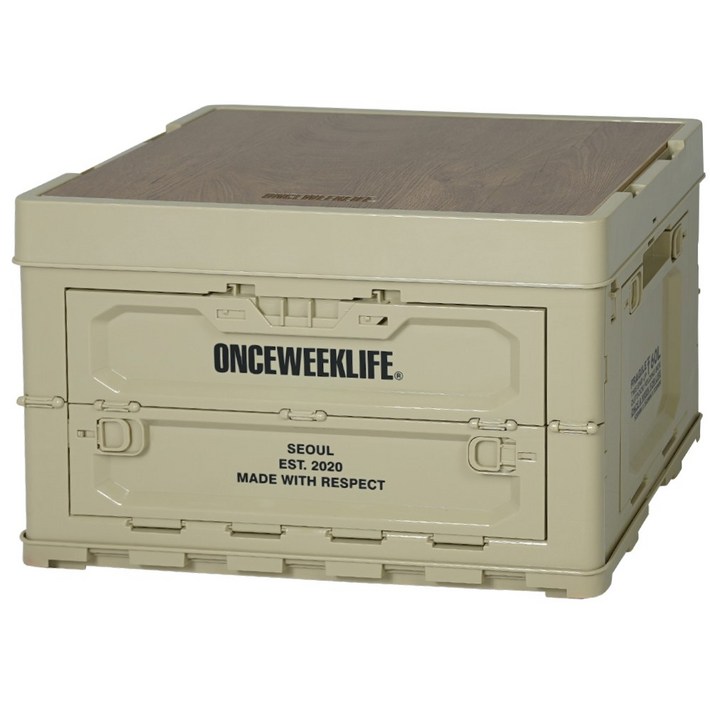 원스위크라이프 아웃도어 캠핑테이블 폴딩박스 4면 멀티 오픈형, 베이지 원스위크라이프 아웃도어 캠핑테이블 폴딩박스 4면 멀티 오픈형, 베이지