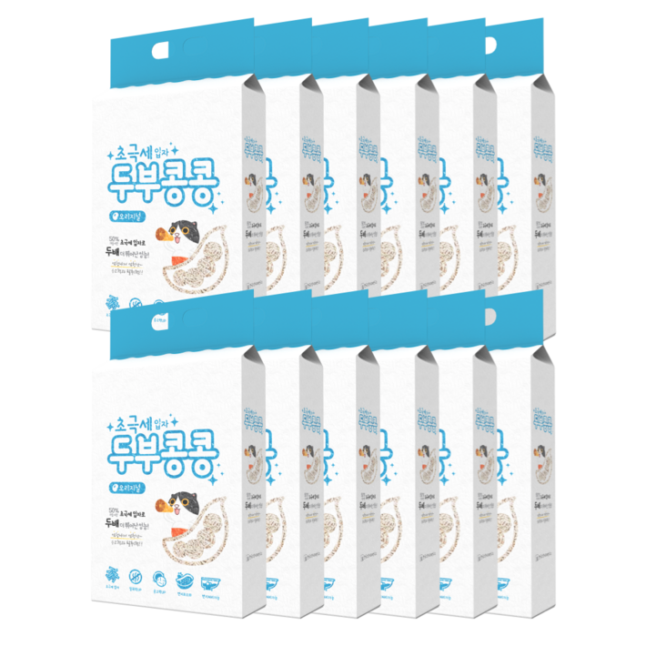 두부콩콩 오리지널 두부모래 2.8kg 총 12봉총 2박스 배송, 12개