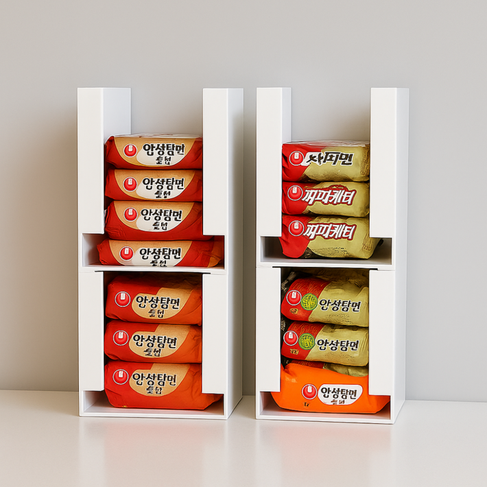 듀라트 라면 간식 다용도 수납함 화이트 1  1