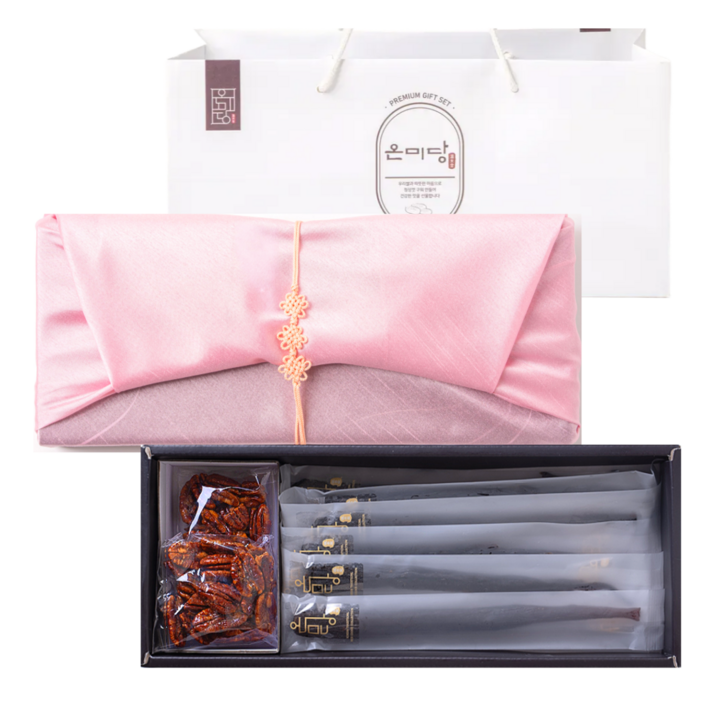 자일리톨 함유 온미당 도라지정과 핑크 보자기포장, 쇼핑백 무료증정, 330g, 1개