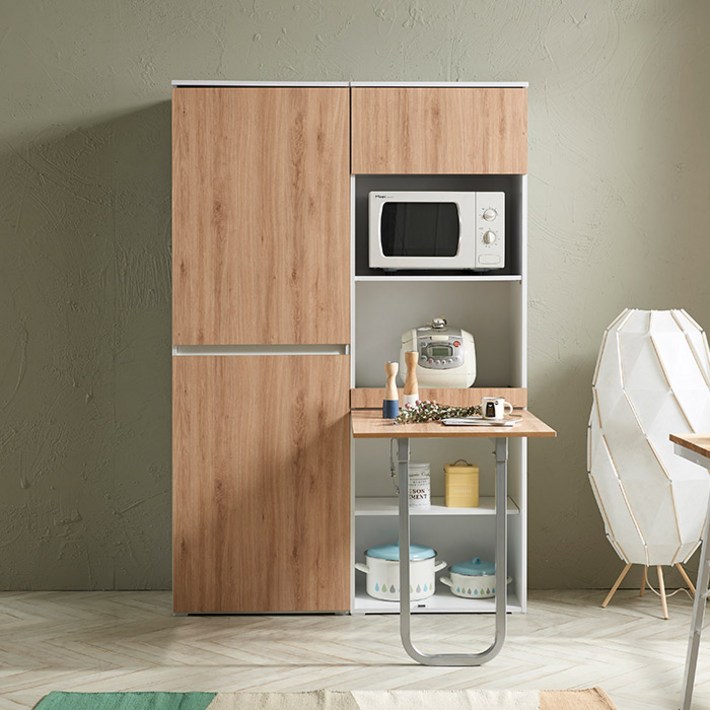 퍼스웰 루비 LPM코팅 1800접이식 식탁렌지대300틈새장CWOPT001, 선택13 CW067 산타나오크