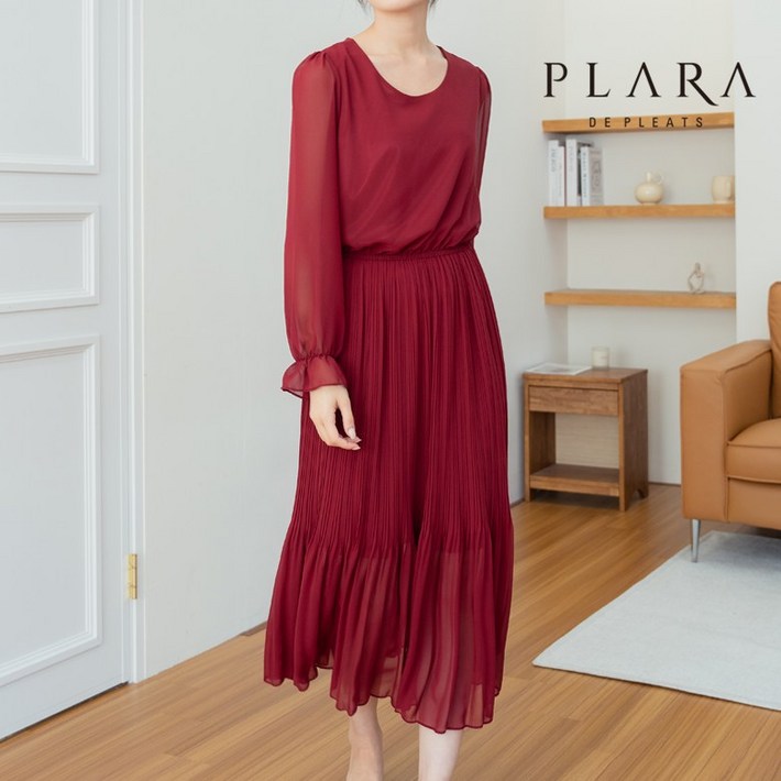 플라라 88까지쉬폰밴딩플리츠원피스PK2FOP040A