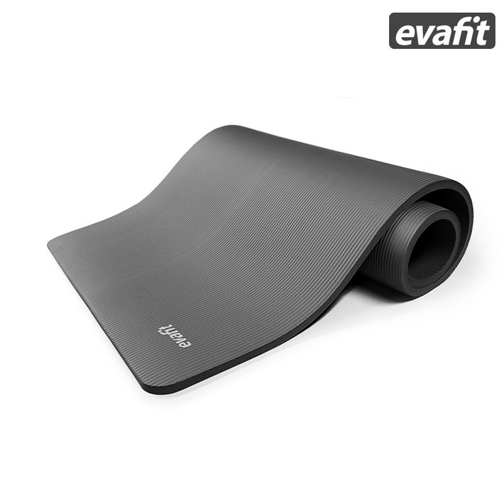 에바핏 8001850 폭이 넓은 NBR 프리미엄 요가매트 20mm, 챠콜, 1개 에바핏 8001850 폭이 넓은 NBR 프리미엄 요가매트 20mm, 챠콜, 1개