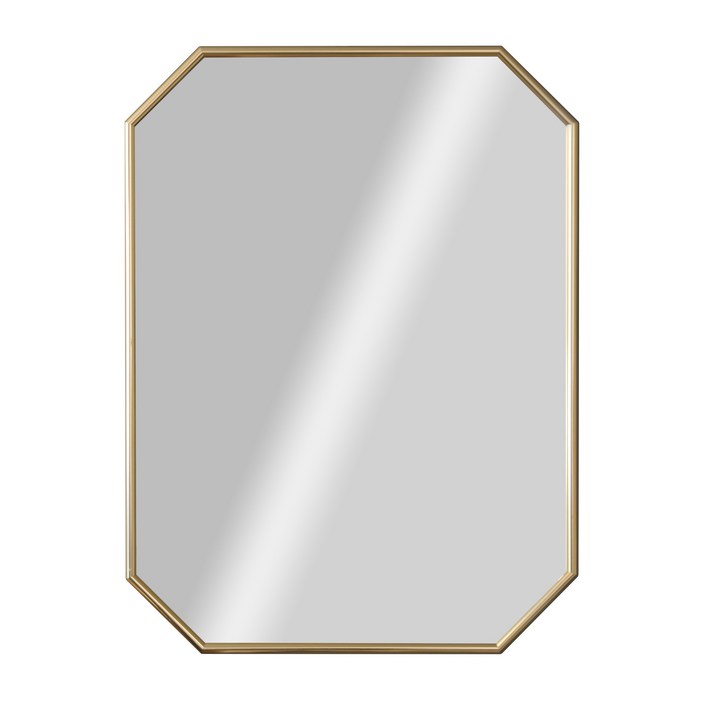 AL 직팔각 벽거울 골드 실버 블랙 600X800 욕실 화장실 화장대 파우더룸 프레임, 골드 프레임