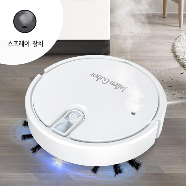 HU LULU 무선 스마트 로봇청소기  자동진공청소 물걸레 찜질 기능 USB충전