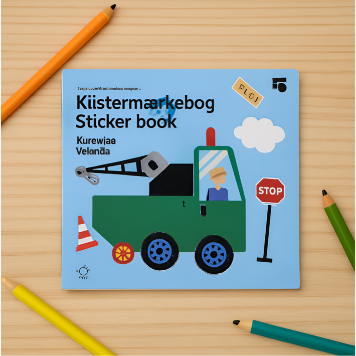 플라잉타이거 코펜하겐 어린이 자동차 테마 스티커 북 놀이세트 학습 놀이 교육 완구 책