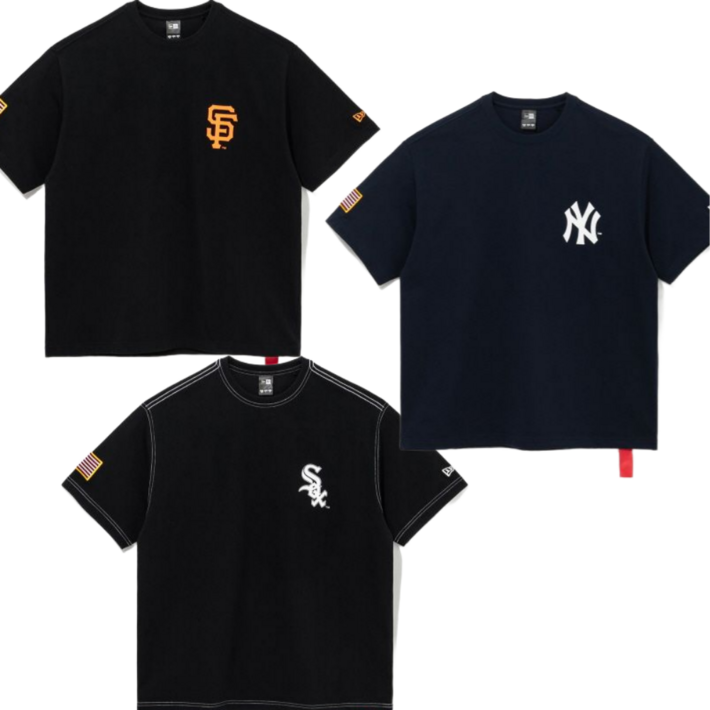 백화점판 오늘출발 뉴에라 MLB 월드시리즈 챔피언 반팔티 티셔츠 오버핏 25SS