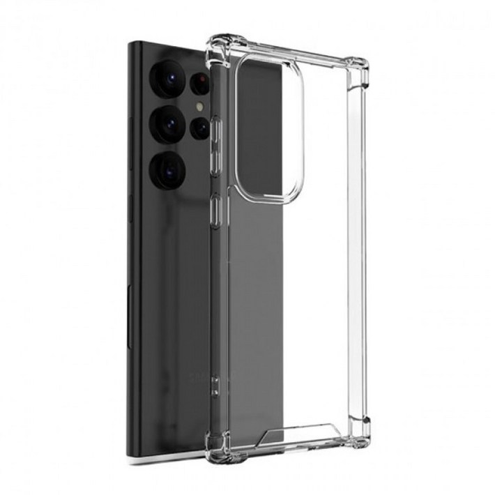 S24시리즈젤하드 에어쿠션 카메라 풀 오픈 투명 범퍼케이스 S24울트라 플러스