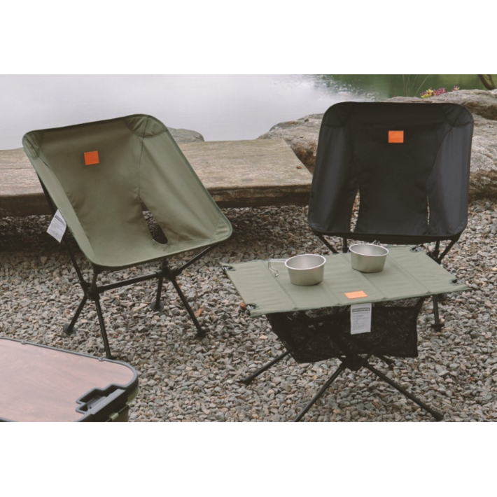 문캠핑 초경량 백패킹 체어 캠핑의자, 1개, 블랙