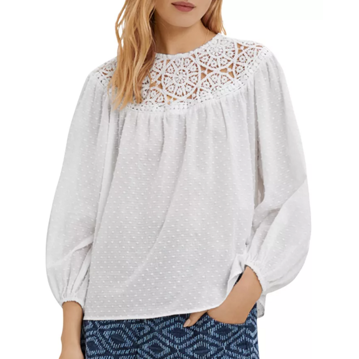 마쥬화이트레페레블라우스