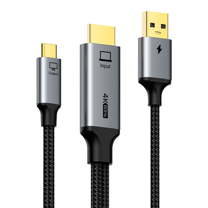 케이블타임 4K 60Hz HDMI to C타입 미러링 케이블, 1개, 1m