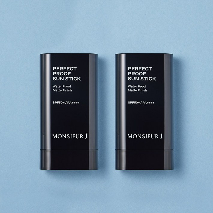 [무슈제이 본사] 무슈제이 퍼펙트 워터프루프 기름종이 선스틱 18.5g SPF50+ PA++++ 1개