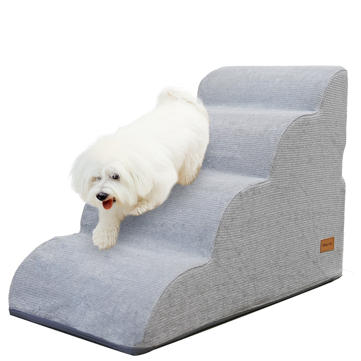 올미오펫 프리미엄 구름패브릭 강아지 곡선 2단 3단 4단 5단 계단, 프리미엄 어반그레이, 1개