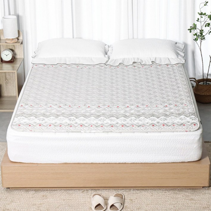 전자파없는 26년 최신형 몽비오스 국산 EMF 전자파없는 워셔블 세미마이크로 그래핀 탄소매트 온열 전기매트 침대용 캠핑용, 더블 단일난방150x200, 소프트베이지