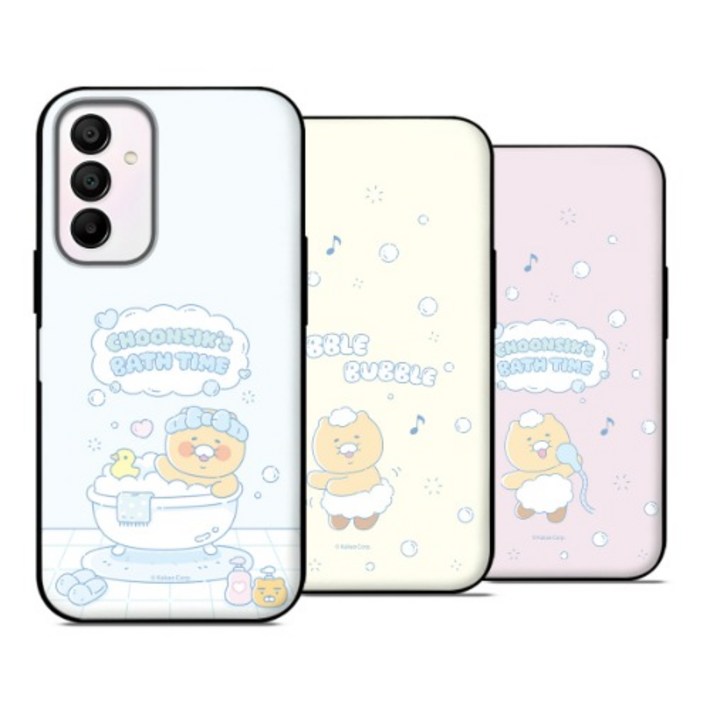 갤럭시A16 A165 카카오프렌즈 춘식이 배스타임 자석 도어 카드 범퍼 케이스