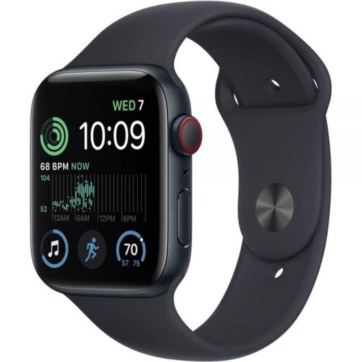 애플 워치 SE 2세대 GPS  셀룰러 44mm 미드나이트 알루미늄 케이스와 스포츠 밴드 ML 리퍼비시