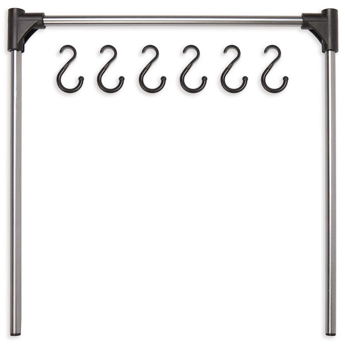 MOON LENCE 사이드 쉘프 조리기구걸이 랜턴소품걸이, 1개, 1단, 블랙