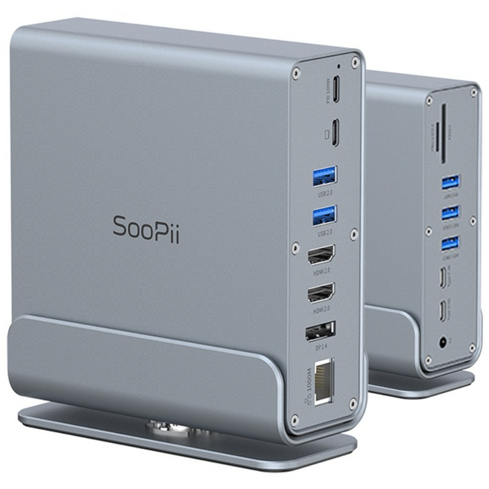 Soopii 15in1 USB4 C타입 멀티 포트 허브 독 썬더볼트 확장 DS151