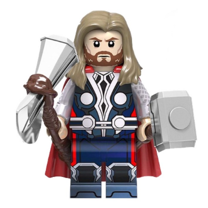 마블 어벤져스 베스트 슈퍼히어로 캐릭터 10종 VER.1 호환블록 브릭피규어 취미수집장식컬렉션용 커스텀 블록피규어, 1개, AVENGERS107. 토르