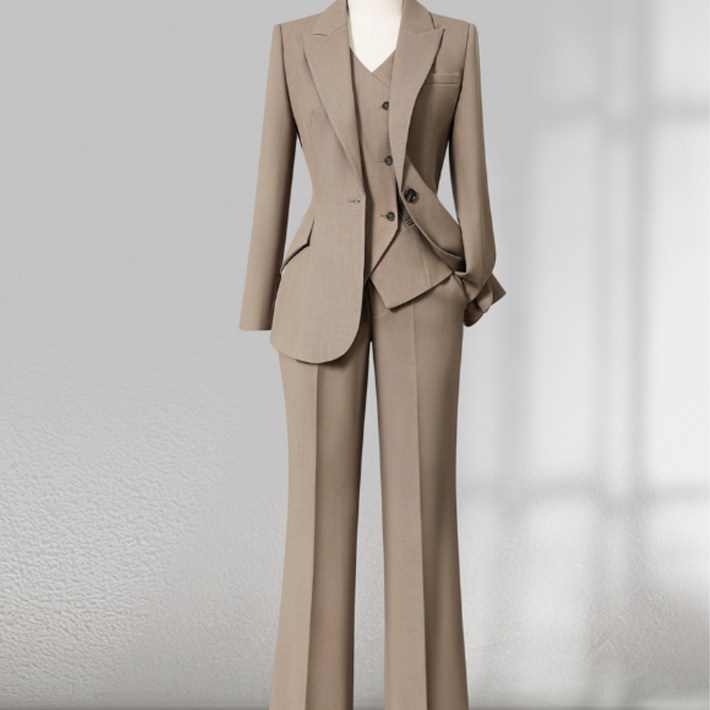 그루밍 grooming 여성 신상 고급 슬림 직장인 전문 정장 투피스 세트