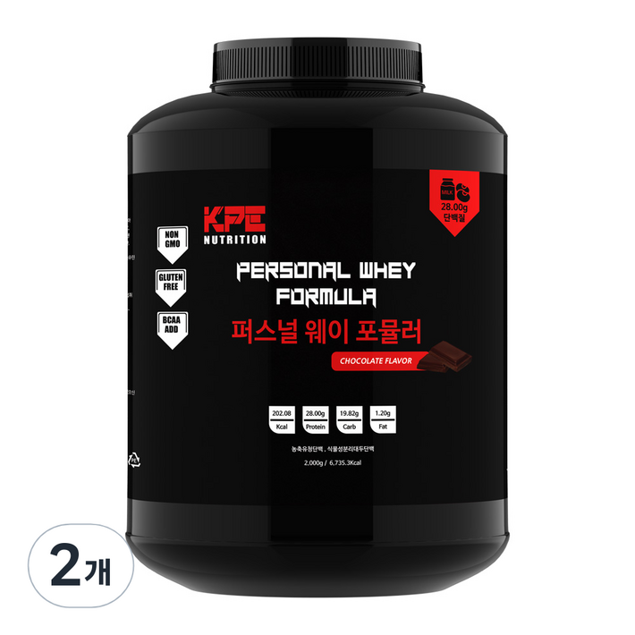 퍼스널웨이포뮬러 저렴한 가성비 단백질 프로틴 근육 식물성단백질 보충제, 2kg, 2개