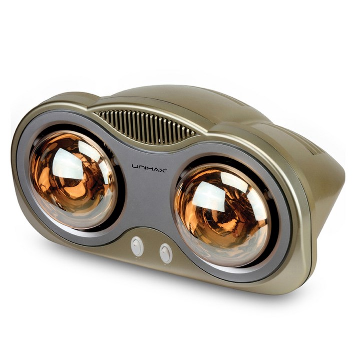 유니맥스 욕실용 골드램프 전기히터 2구, UMH7020B, 혼합색상