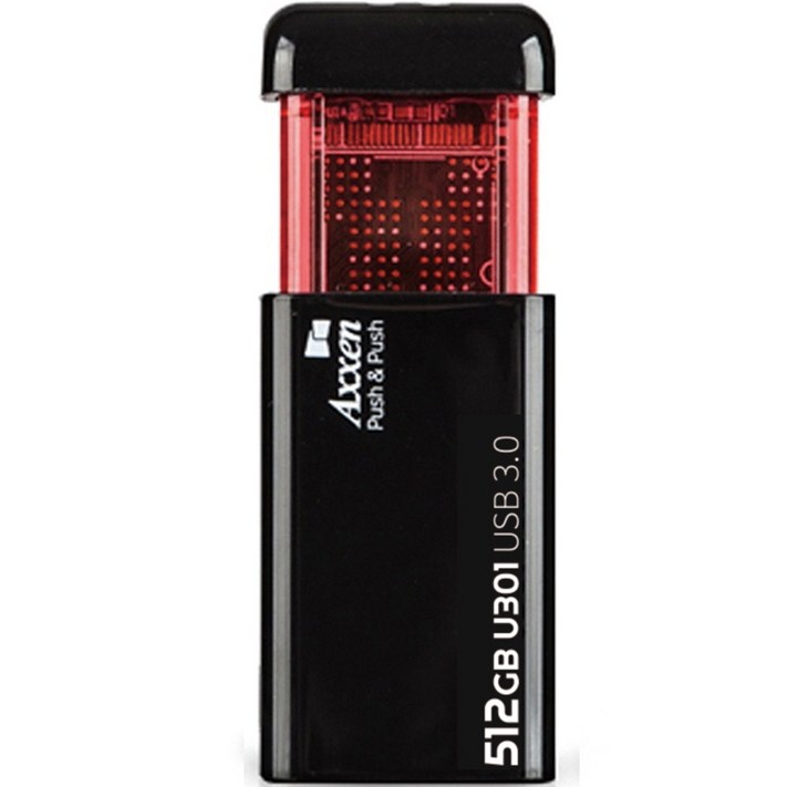 액센 클릭형 초고속 USB 메모리 U301 Push USB3.0, 512GB 20230629
