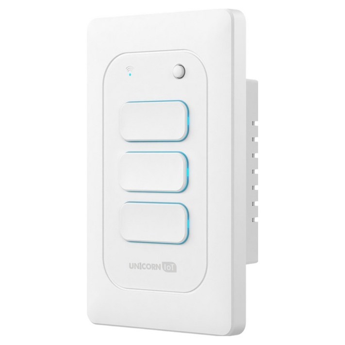 유니콘아이오티 WIFI방식 무선원격제어 스마트 벽스위치 3구 TSSW