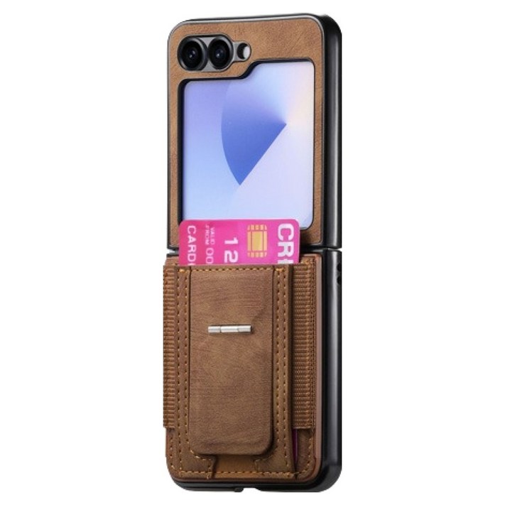 케이스틱 카드 수납 거치대 겸용 가죽 휴대폰 케이스