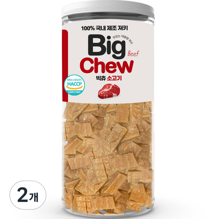 빅츄 소고기 져키, 소고기맛, 1000g, 2개 빅츄 소고기 져키, 소고기맛, 1000g, 2개