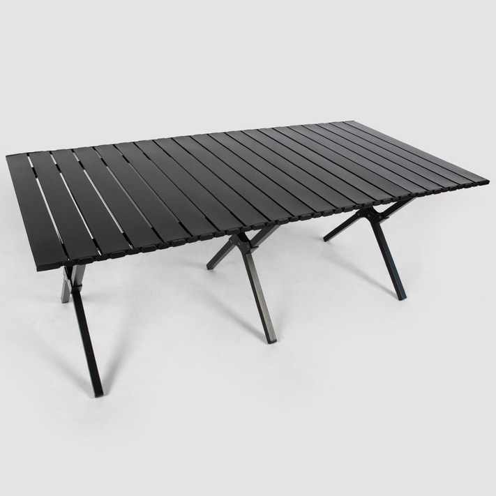 캠프빌리지 캠핑 다용도 경량 에그롤 테이블, 전용 보관가방, 블랙