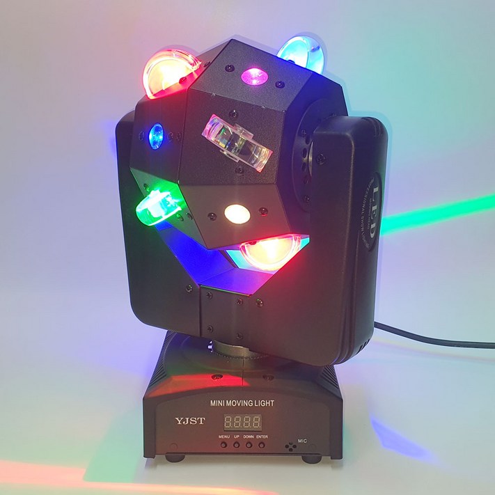 YJST 반달미니무빙 LED 노래방 무대 특수 조명 싸이키, 바디블랙, 단일상품