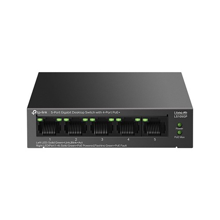 티피링크 LS105GP 4포트 PoE포트 기가비트 스위치허브