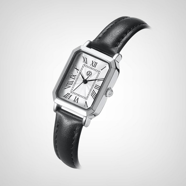 폭스바겐 스퀘어 클래식 레더 워치