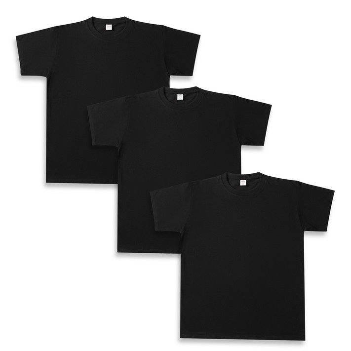 111 베이직 면 26수  라운드 반팔면티 3P세트 베이잉