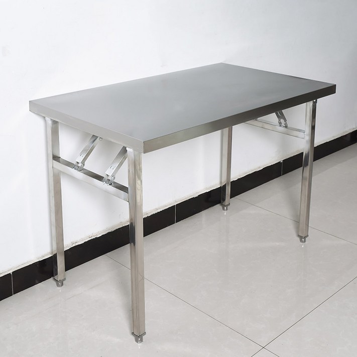 접이식 스텐 테이블 스테인레스 식당 주방 루프탑 야외 포차 포장 바비큐 사각 식탁