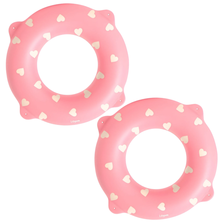 아이오감 원형 튜브 아동용 80cm, 하트, 2개