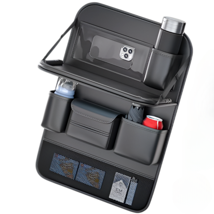 하이코니 대용량수납 흔들림방지 자동차 수납함, 블랙, 1개