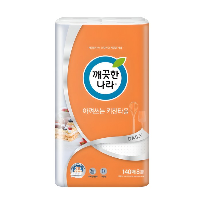 깨끗한나라 아껴쓰는 키친타올, 140매, 8개 깨끗한나라 아껴쓰는 키친타올, 140매, 8개