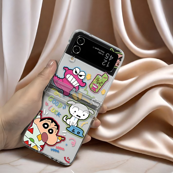 갤럭시 제트플립7 케이스 Z플립6 Z플립5 PC 힌지보호 짱구는 못말려 극장판 핸드폰케이스