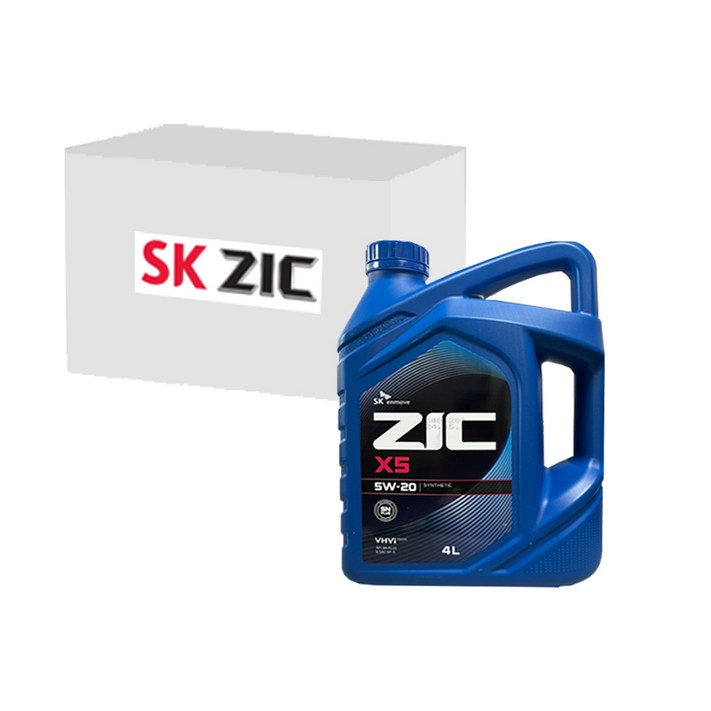 SK엔무브 지크 X5 5W20 API SP, 가솔린전용 4L x 4개, 4개, 4L