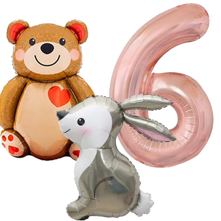 파파 파티 대형 숫자 풍선 로즈골드 핑크 세트